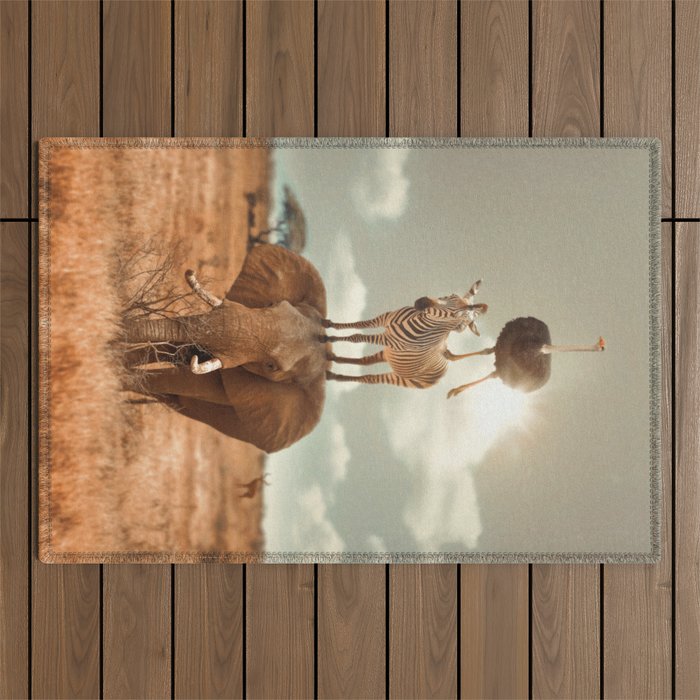 African Friends Outdoor Rug Gallery Image 1