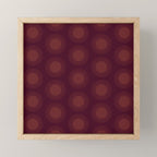 Boho Summer Sun Pattern XIII Dark Maroon Red Mini Art Print Gallery Image 1