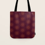Boho Summer Sun Pattern XIII Dark Maroon Red Tote Bag Gallery Image 1