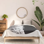 Ocean Yin Yang - Landscape Art Print, Black and White Photography  Comforter Gallery Image 3