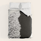 Ocean Yin Yang - Landscape Art Print, Black and White Photography  Comforter Gallery Image 6