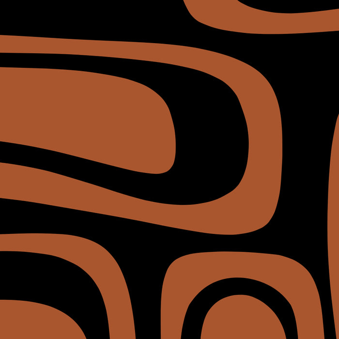 Mid-Century Modern Palm Springs Abstract Rust and Black Pattern  Coffee Mug Gallery Image 2