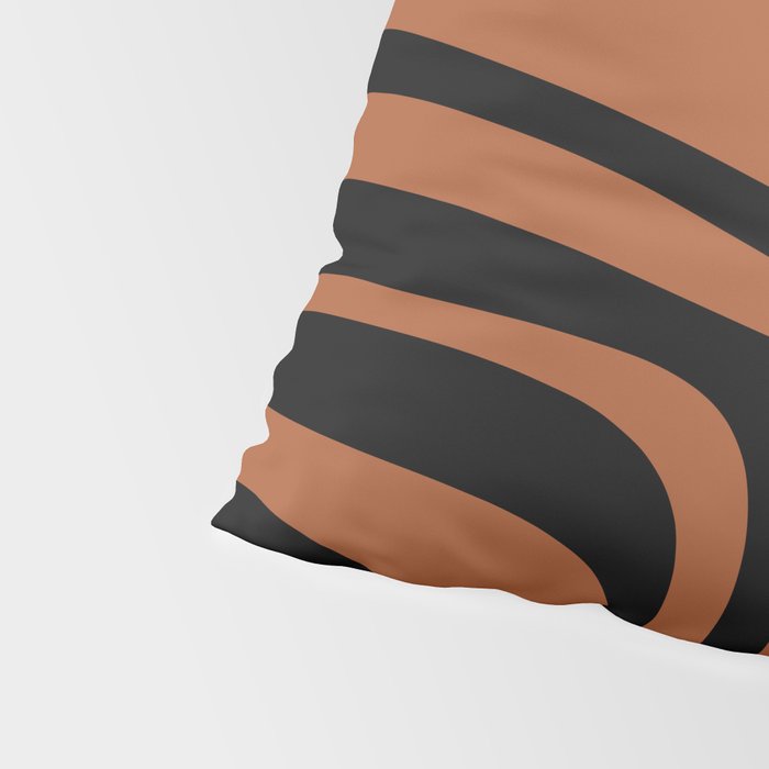 Mid-Century Modern Palm Springs Abstract Rust and Black Pattern  Pillow Sham Gallery Image 4