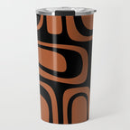 Mid-Century Modern Palm Springs Abstract Rust and Black Pattern  Travel Mug Gallery Image 1