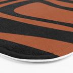 Mid-Century Modern Palm Springs Abstract Rust and Black Pattern  Bath Mat Gallery Image 3