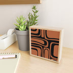 Mid-Century Modern Palm Springs Abstract Rust and Black Pattern  Mini Art Print Gallery Image 2
