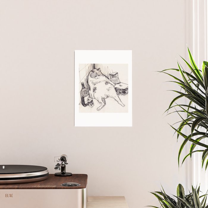 Drunk Cat Poster Gallery Image 2