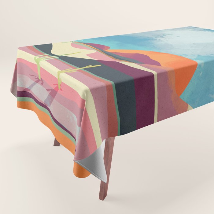 Pink Desert Glow Tablecloth Gallery Image 1