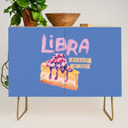 Libra Sign in Warm Blue | Zodiac Series Credenza Gallery Image 1