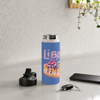 Libra Sign in Warm Blue | Zodiac Series Water Bottle Gallery Image 5