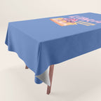 Libra Sign in Warm Blue | Zodiac Series Tablecloth Gallery Image 1