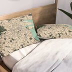 Dublin City Map of Ireland - Vintage Pillow Sham Gallery Image 2