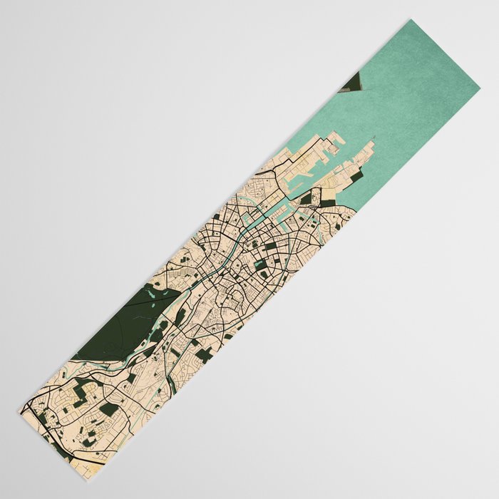 Dublin City Map of Ireland - Vintage Table Runner Gallery Image 3