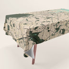 Dublin City Map of Ireland - Vintage Tablecloth Gallery Image 1