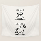 Inhale Exhale Pug Wall Tapestry Gallery Image 4