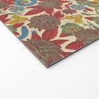 Large-Scale Dahlias, Frogs, Snakes, Praying Mantis in Red and Blue Welcome Mat Gallery Image 2