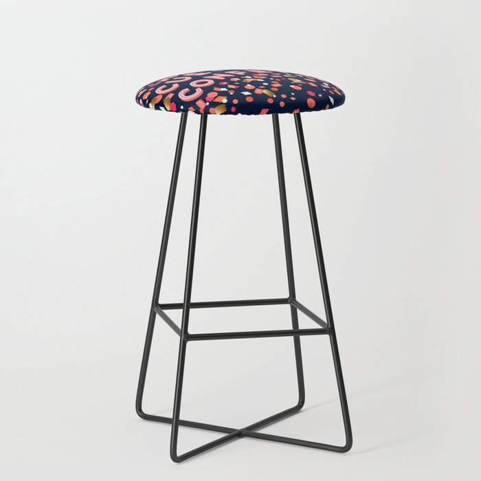 Cue the Confetti - Navy Palette Stool Gallery Image 1