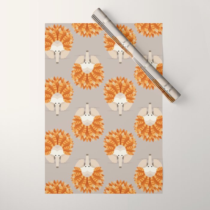 Whimsical Echidna Wrapping Paper Gallery Image 1
