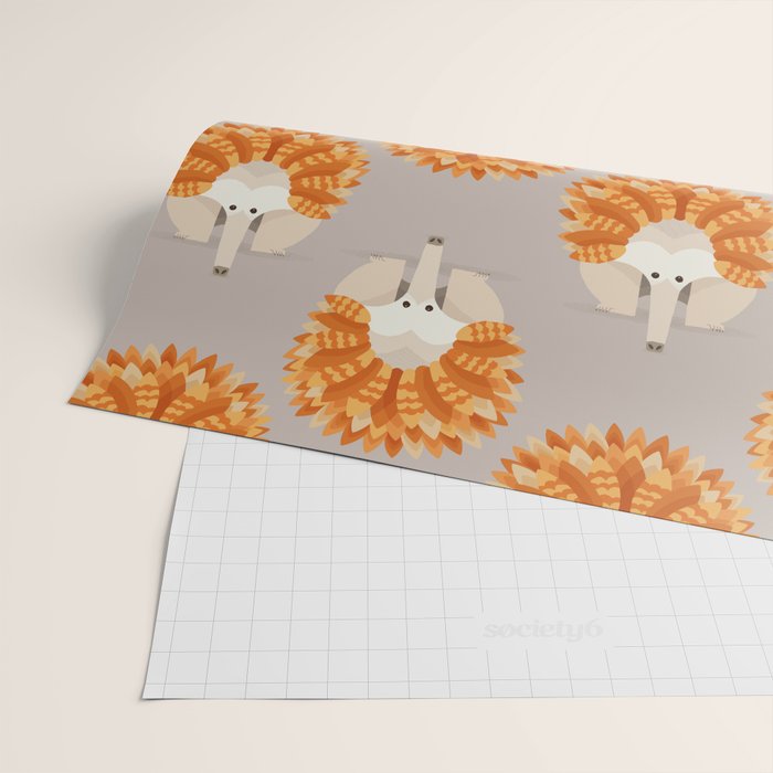 Whimsical Echidna Wrapping Paper Gallery Image 2