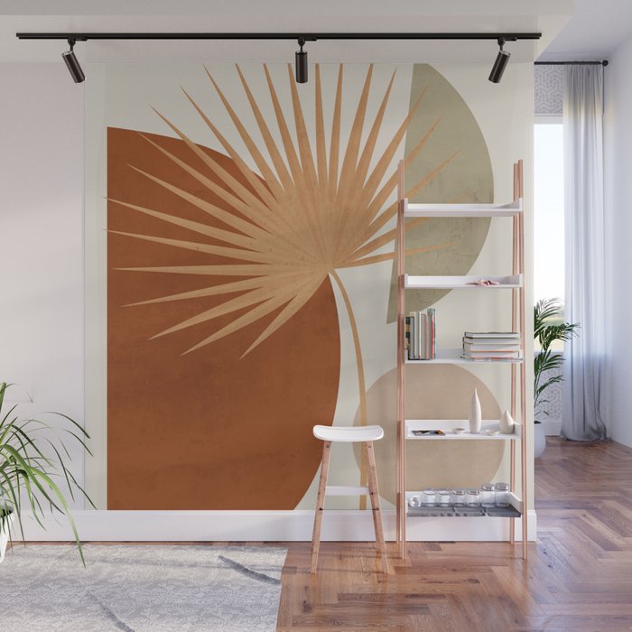 Tropical Leaf- Abstract Art 14 Wall Mural Gallery Image 1