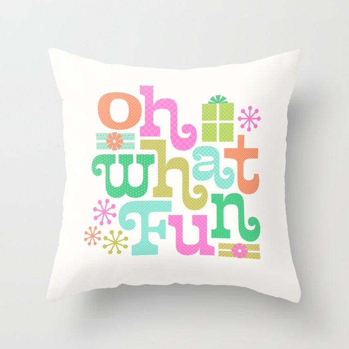 Oh What Fun Throw Pillow Gallery Image 6