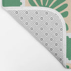 Vintage flower postage stamp pattern Bath Mat Gallery Image 2