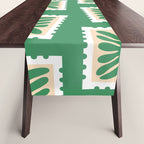 Vintage flower postage stamp pattern Table Runner Gallery Image 1