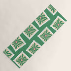 Vintage flower postage stamp pattern Yoga Mat Gallery Image 1