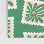 Vintage flower postage stamp pattern Poster Gallery Image 3
