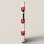 Retro checkered love heart cartoon pattern iPhone Case Gallery Image 2