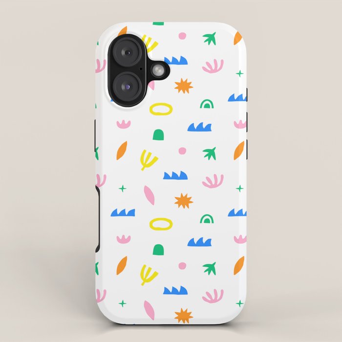 Colorful abstract organic shape art pattern iPhone Case Gallery Image 1