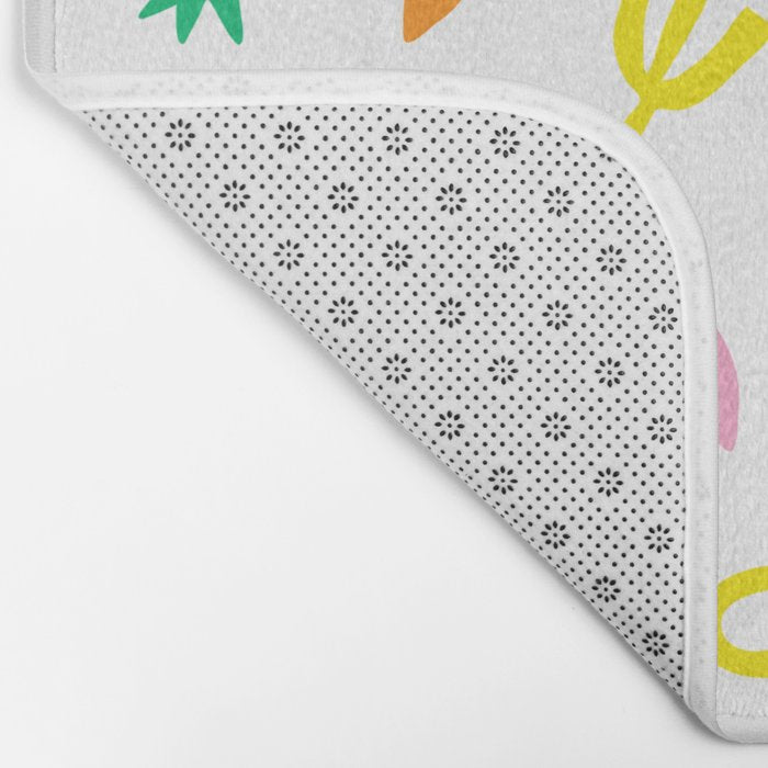Colorful abstract organic shape art pattern Bath Mat Gallery Image 2