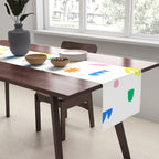 Colorful abstract organic shape art pattern Table Runner Gallery Image 2