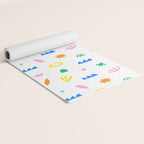 Colorful abstract organic shape art pattern Yoga Mat Gallery Image 2