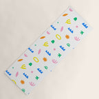 Colorful abstract organic shape art pattern Yoga Mat Gallery Image 1