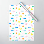 Colorful abstract organic shape art pattern Wrapping Paper Gallery Image 1
