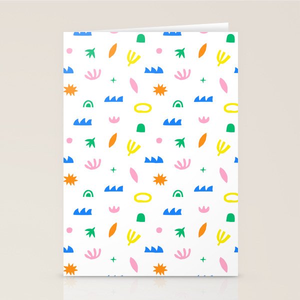 Colorful abstract organic shape art pattern Stationery Card Gallery Image 2