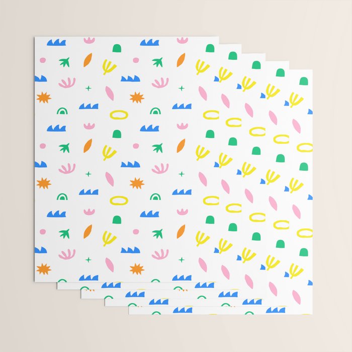 Colorful abstract organic shape art pattern Wrapping Paper Gallery Image 3