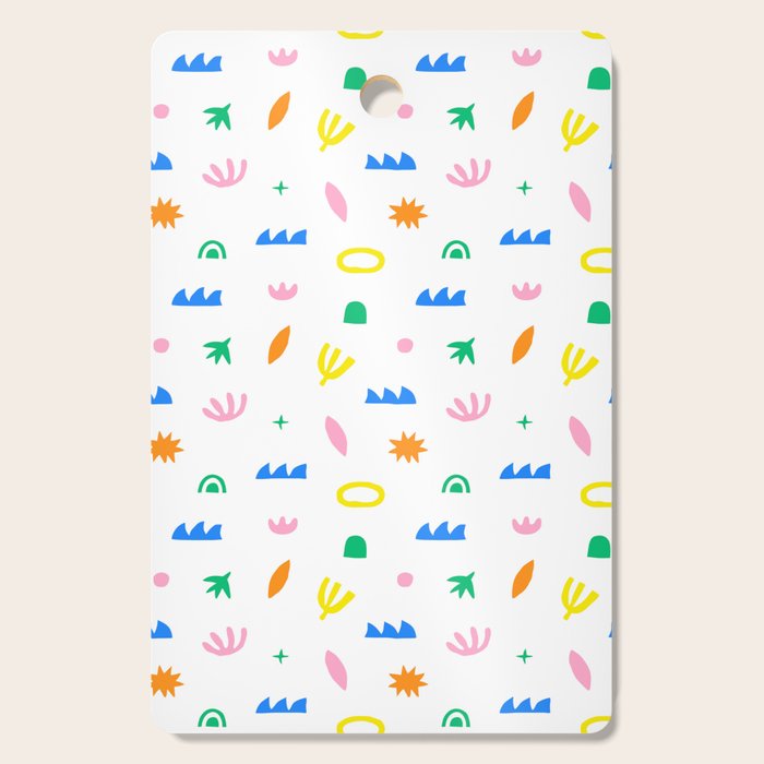 Colorful abstract organic shape art pattern Cutting Board Gallery Image 1
