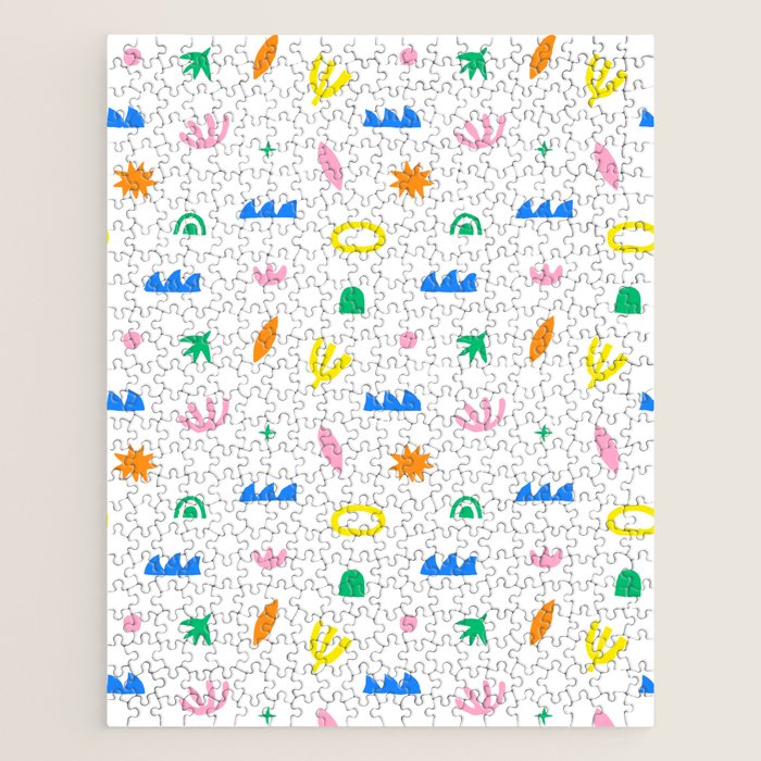 Colorful abstract organic shape art pattern Jigsaw Puzzle Gallery Image 1