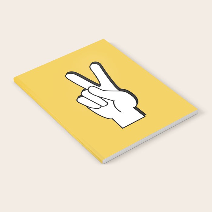 Peace Sign yellow Notebook Gallery Image 2