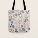 Floral elegance relaxed subtle contrasts Tote Bag Gallery Image 1