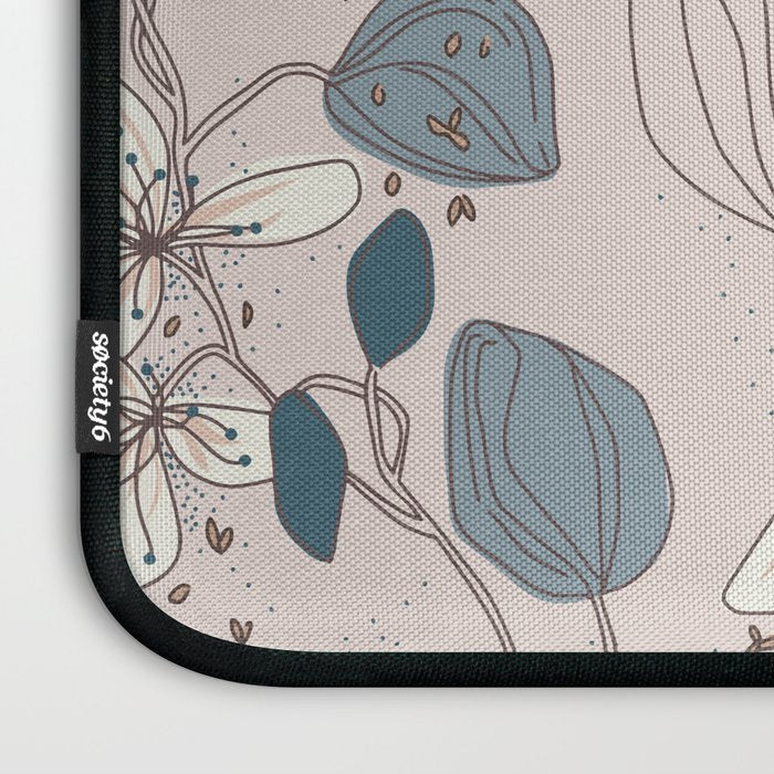 Floral elegance relaxed subtle contrasts Laptop Sleeve Gallery Image 3
