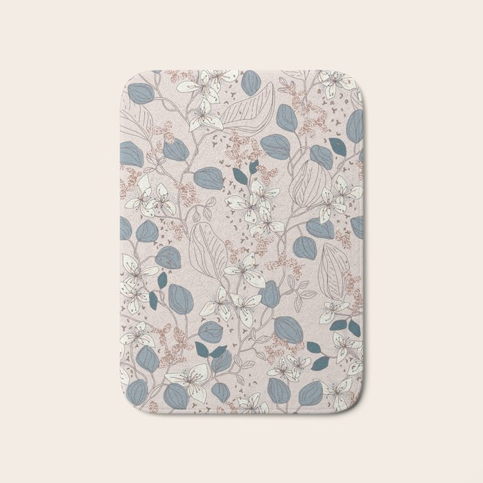 Floral elegance relaxed subtle contrasts Bath Mat Gallery Image 1
