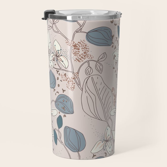 Floral elegance relaxed subtle contrasts Travel Mug Gallery Image 3