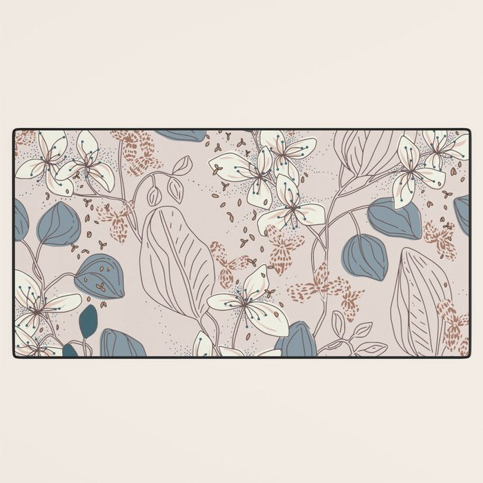 Floral elegance relaxed subtle contrasts Desk Mat Gallery Image 3