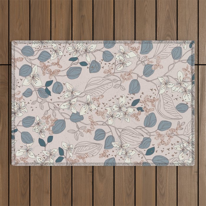 Floral elegance relaxed subtle contrasts Outdoor Rug Gallery Image 1