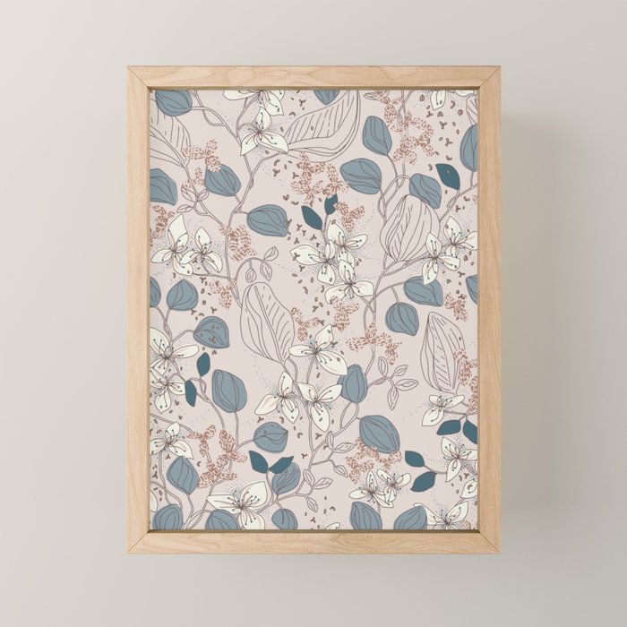 Floral elegance relaxed subtle contrasts Mini Art Print Gallery Image 1