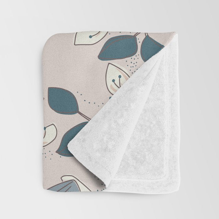 Floral elegance relaxed subtle contrasts Throw Blanket Gallery Image 3