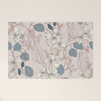 Floral elegance relaxed subtle contrasts Welcome Mat Gallery Image 1